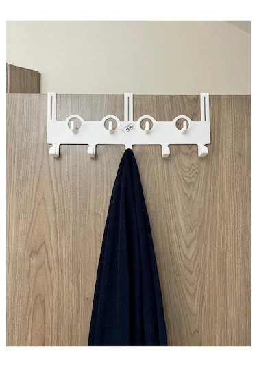Wishhome 9 Kancalı Çok Amaçlı Kapı Arkası Askısı Askılık Beyaz