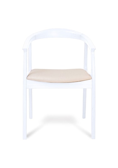 Helsinki Beyaz C Model Bohem Beyaz Ahşap Sandalye