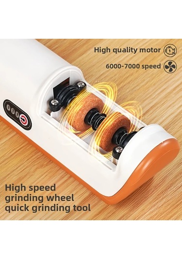 Xuweiwei Profesyonel Usb Sarj Edilebilir Elektrikli Beyaz Bıçak Bileme Makinesi Mutfak Bıçakları Şef Dilimleme Soyucu Ve Seramik Bıçaklar İçin