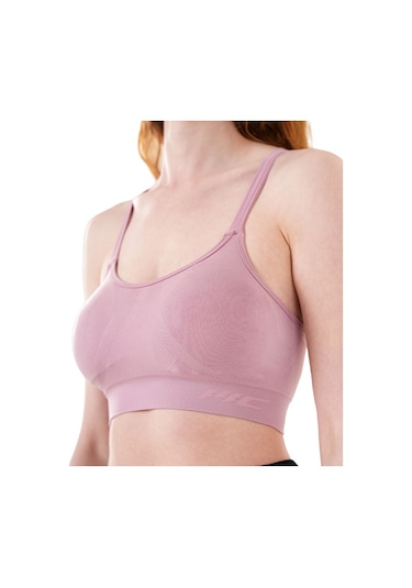 Musclecloth Nova Seamless Sırt Detaylı Bra Pembe