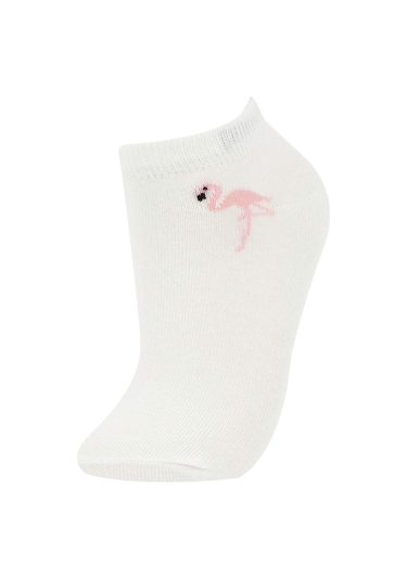 Defacto Kız Çocuk 5'li Pamuklu Cizgili Ve Flamingo Baskılı Patik Çorap W9532A6NSPN2 Defacto Kız Çocuk 5'li Pamuklu Cizgili Ve Flamingo Baskılı Patik Çorap W9532A6NSPN2
