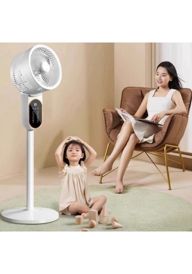 Dijital Ekranlı Uzaktan Kumandalı Ayaklı Vantilatör Çok Renkli