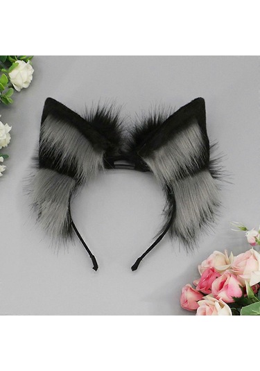 El Yapımı Kurt Tilki Kürk Kulaklı Kostüm Hayvan Parti Kafa Bandı Cadılar Bayramı İçin Çok Renkli