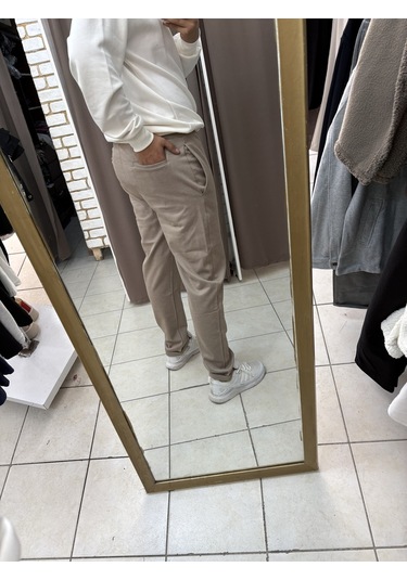 Tuba Toptaş Pike Jogger Pantolon Bej