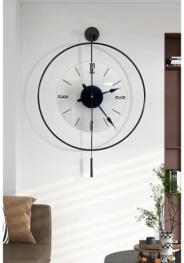 MetaQuartz Aksesuar (Büyük Boy-50*75 cm)Siyah Luxry Şefaf Cam , Modern Dekoratif Metal Cam Siyah