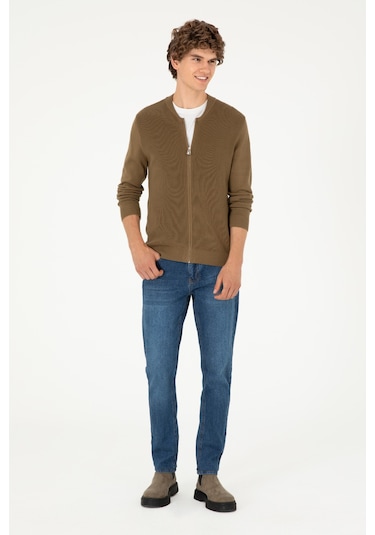 U.s. Polo Assn. Erkek Haki Hırka Triko 50293528-vr027 Haki