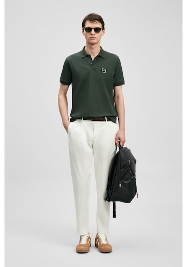 Lufian Carter Smart Erkek Polo T-shirt 111040233 Haki