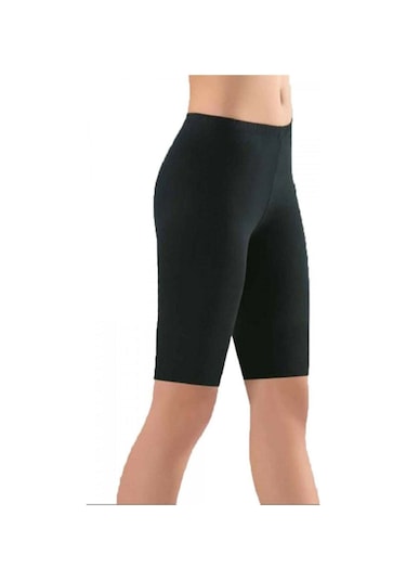 Siyah Penye Dizüstü Kısa Tayt 6 Adet 001