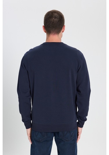 Regular Fit Normal Kesim Bisiklet Yaka Lacivert Sweatshirt W242726410 Navy