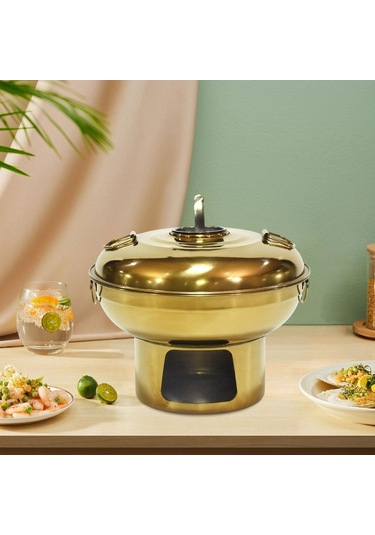 Suntek Magideal Çin Küçük Güveç Paslanmaz Çelik Restoran Sarı-20cm