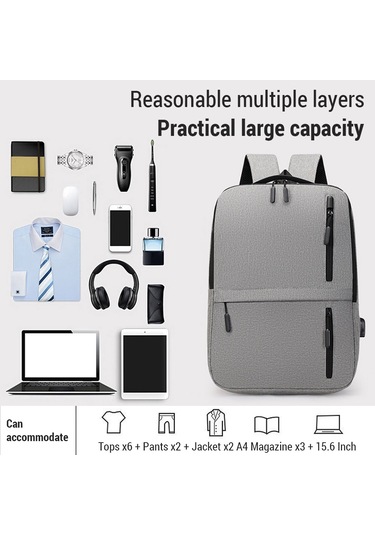 Springsun Erkek İş Çantası Usb Büyük Kapasiteli Dizüstü Bilgisayar Sırt Çantası Erkekler İçin Profesyonel Omuz Çantası Yönetici Dizüstü Bilgisayar Çantası İş Çantası Siyah