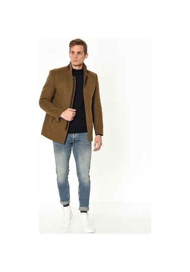 Plt8327 Dewberry Erkek Palto Camel