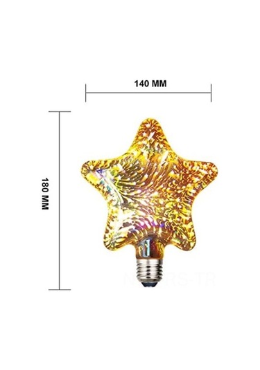 Maoyaya Renkli Led Yıldız Işık E27, 500lm, 50.000 Saat, -25 C 40 C, Gümüş Gümüş