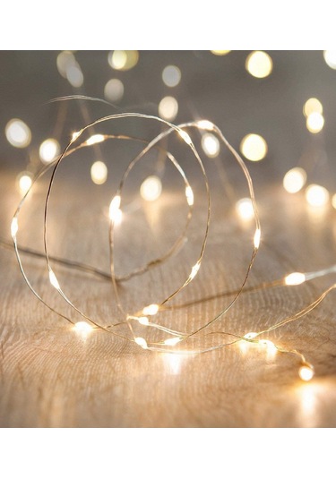 Ev Balkon Ve Parti İçin 10 M Kumandalı 8 Fonksiyonlu Gün Işığı Pilli Peri Led Yılbaşı Süsü Işık Gün Işığı