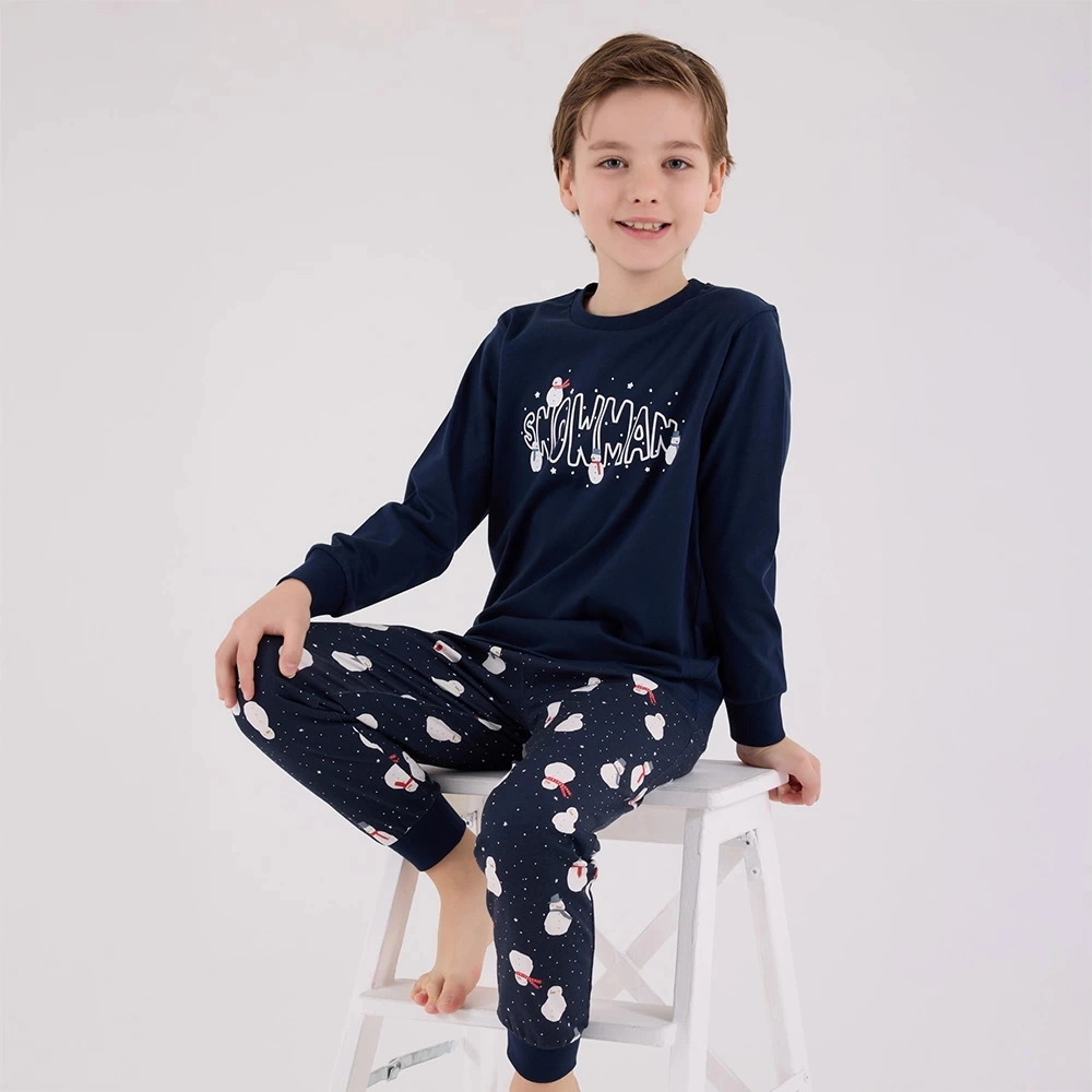 Rolypoly Rp3680-2 Erkek Çocuk Kışlık İkili Pijama Takım Lacivert