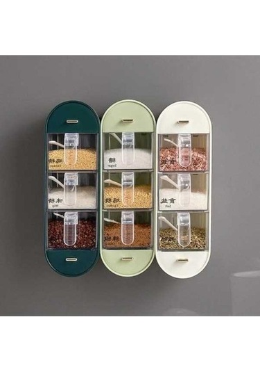 Pazly Pratik Beyaz Baharat Kutusu, Temiz Neme Dayanıklı, Toz Geçirmez, 8.7x9x27.5cm, Ev, Kafe, Restoran İçin Beyaz