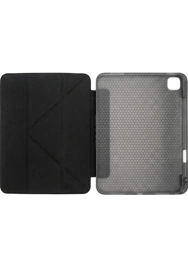 Ps Apple Uyumlu iPad Pro 13 İnç M5 / M4 Tri Folding Standlı Kılıf - Siyah Kapaklı Kılıf