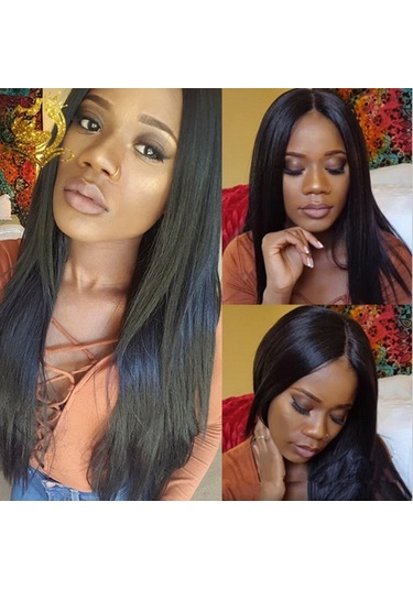 Fabrika Sınır Ötesi Peruk Avrupa Ve Amerikan Tarzı Peruk Kadın Uzun Düz Saç Siyah Orta Afrika Peruk Sentetik Peruk