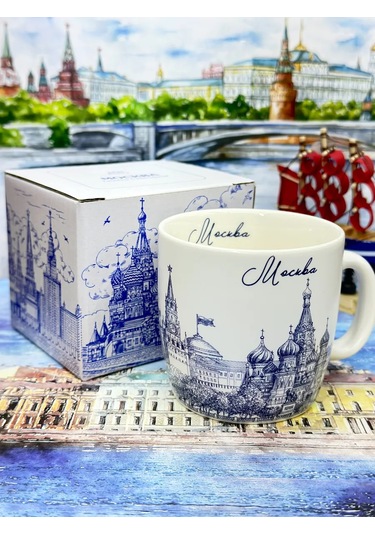 Bjorn Moskova "naberezhnaya" 180 Ml Porselen Hatıra Kupa 431951068 Beyaz