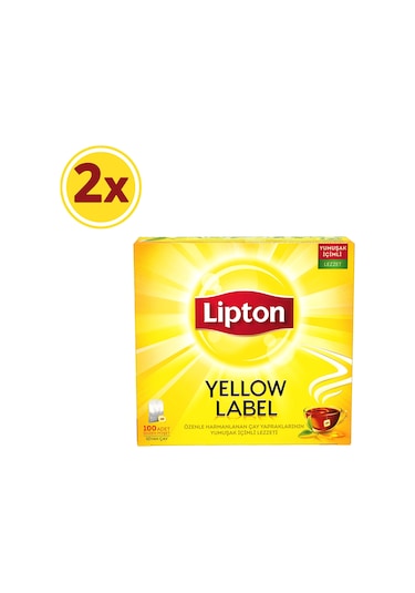 Lipton Yellow Label Siyah Süzen Bardak Poşet Çay 100'lü 2 x 320 G