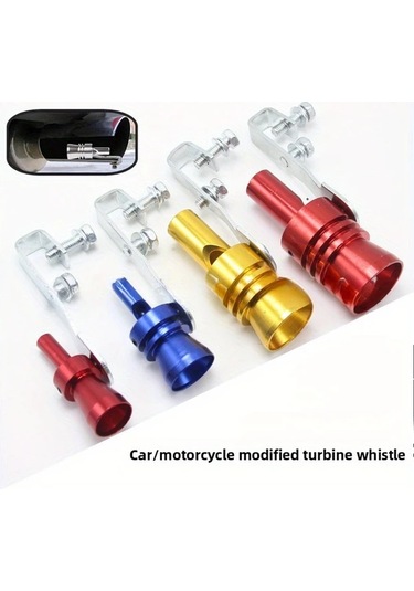 Dream011 Altın 4'lü Araç Ses Simülatörü Turbo Ses Egzoz Borusu Motosiklet Aksesuarı