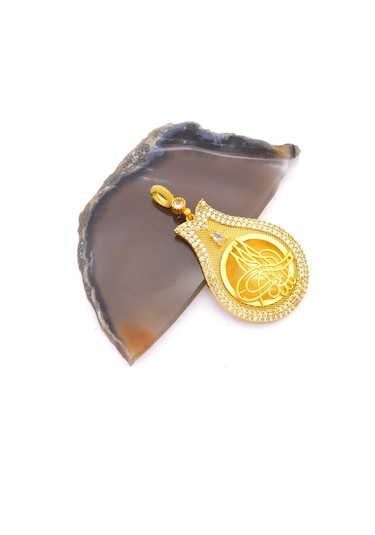 Altın Kaplama Tuğralı Kolye Ucu Tgr-718 Altın