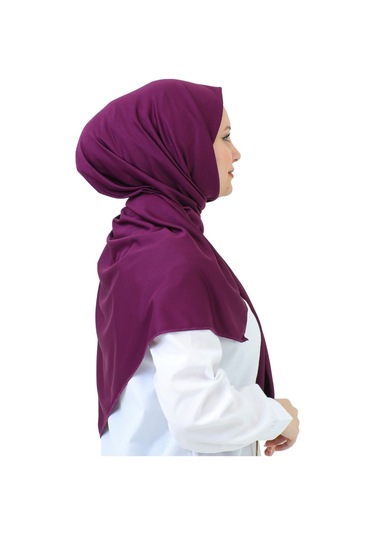 Şal Zarif Başörtüsü Eşarp Tesettür Giyim Uzun Abiyelik Mor