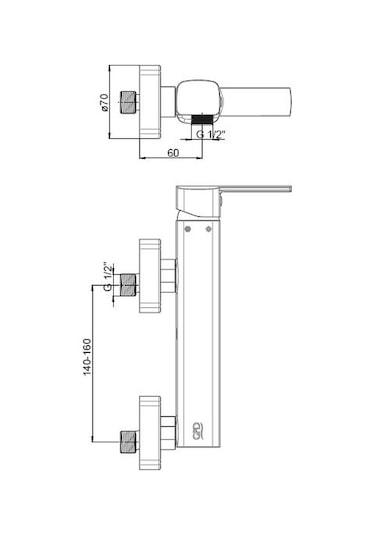 Gpd Duş Bataryası Pedra Mdb160 Krom