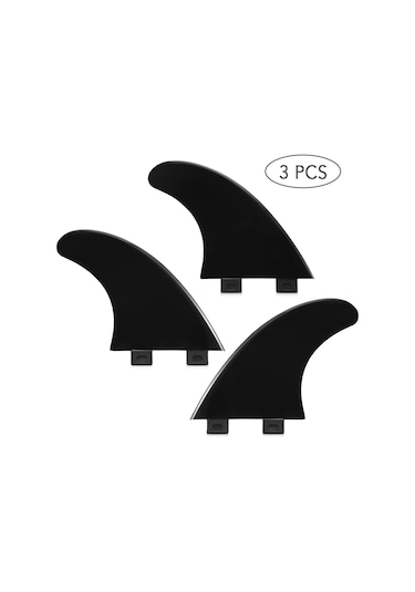 Vkemall G5 Tpu Kayak Ayakçıkları 3'lü Set - Esnek, Güvenli Kullanım - Sürf Tahtası Yerine Değiştirme Parçaları Siyah