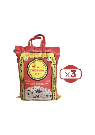 Zarrin Mehr 1121 Basmati Pirinç 3 x 5 KG