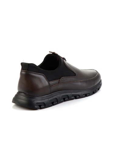 Kahve Hakiki Deri Erkek Casual Ayakkabı E01958156843 Kahve