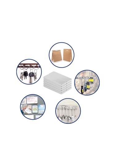 5 Adet 30Mm X 10Mm X 3Mm Köşeli Süper Güçlü Neodyum Mıknatıs