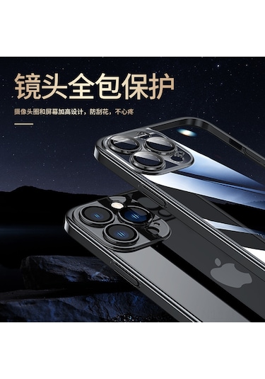 Teltree İphone 13 Pro Max Korumalı Kılıf: Electroplated Pc Malzeme, Lens Filtresi Ve Alttan Toz Engeli - Uzak Tepe Mavisi Gümüş