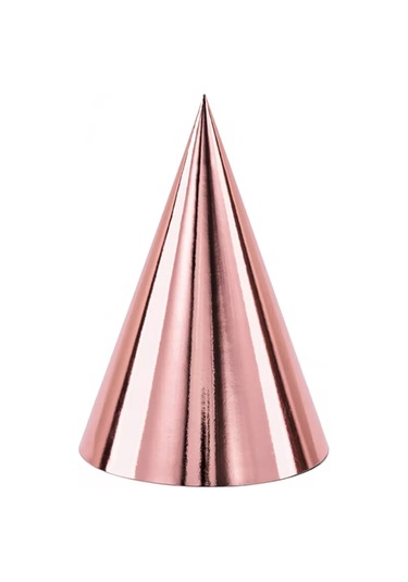 Riota Doğum Günü İçin Pembe Kağıt Şapka, 6 Adet 108618332