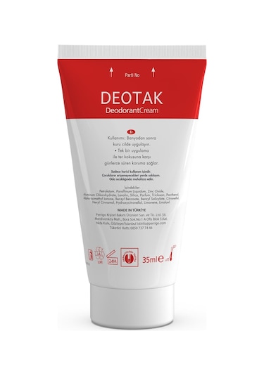 Deotak Classic Koruma 7 Güne Kadar Etkili Hassas Ciltler İçin Kadın - Erkek Kullanım Krem Deodorant 35 ML