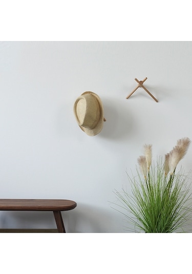 Sones Masif Ahşap Askı Duvar Dekorasyonu Palto Askısı Siyah Ceviz Askısı Diğer