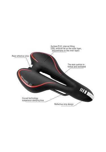 Mtb Sele Inn Jel Takviyeli Hava Kanallı Kırmızı Yumuşak