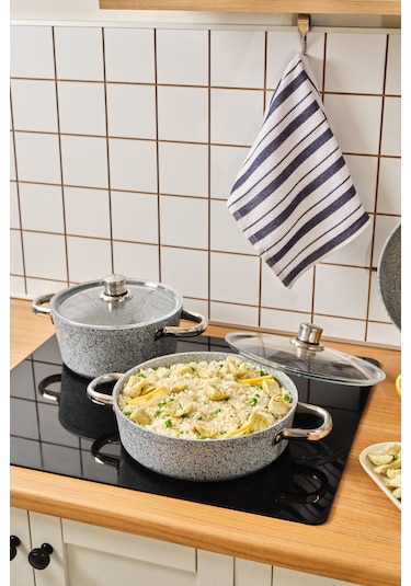 Karaca  Biogranit Nare 7 Parça Tencere Seti Mavi