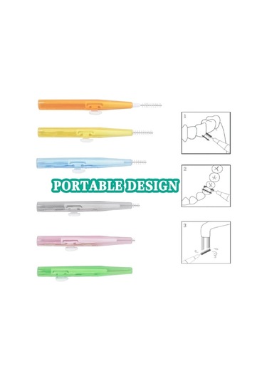 Willowhaven 0.7mm Mavi Diş Arası Fırçası 10lu Set - Taşınabilir, Ergonomik, Plak Temizleme