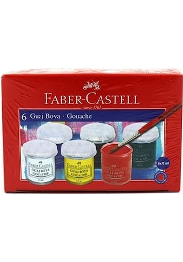 Faber Castell 6 Renk Guaj Boya 5170160400 Çok Renkli