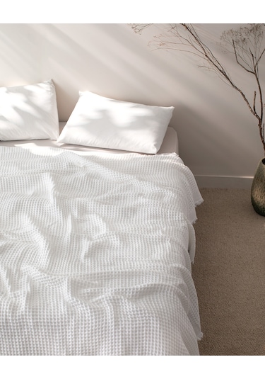 Madame Coco Beatrice %100 Pamuk Çift Kişilik Yatak Örtüsü - Haki Yo0000000058 Çok Renkli