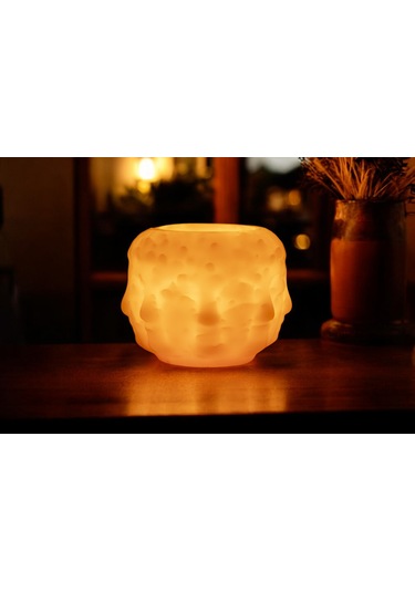 Fener Mum Buddah Turuncu Kavun Kokulu Dekoratif Mum