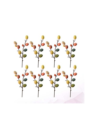 Yunboo 8 Adet Yumurta Süsleme Dalı - Dıy Paskalya Ev Dekorasyonu, Aile Salonu Ve Alışveriş Merkezi İçin Stili Ş Tasarım