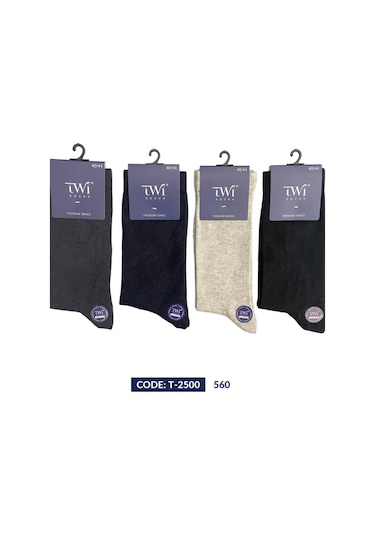 Twisocks Pamuk Soket Düz Karışık Çorap 12'li - Karışık Gri