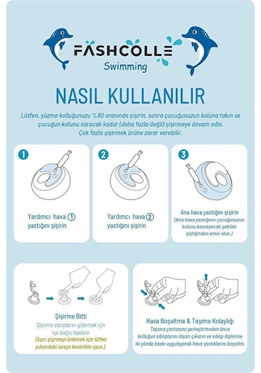 Fashcolle Small Beden Şişme Deniz Kolluğu 2'li Karma Set