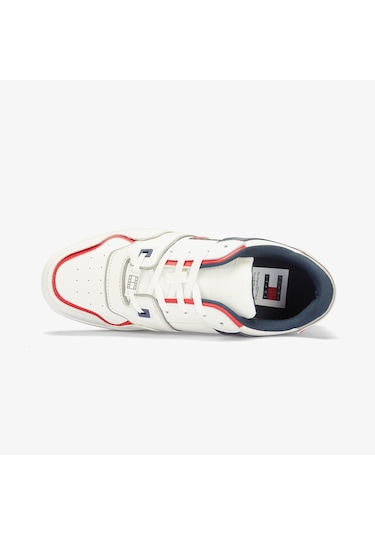 Tommy Jeans Retro Basket Erkek Kirmizi Sneaker Düz Em0em01463 Kırmızı