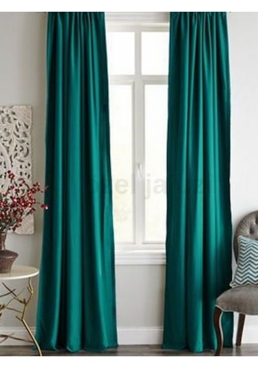 1. Kalite Zümrüt Yeşil Blackout Karartma Pilesiz Güneşlik 525 Zümrüt Yeşil