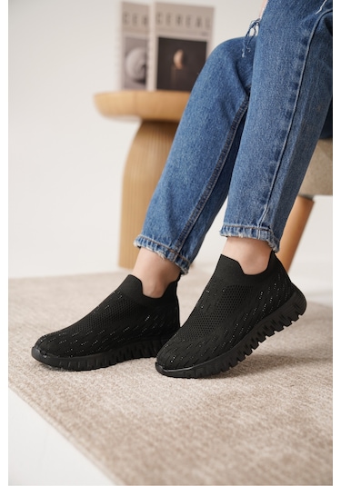 Marvin Günlük Ortopedik Kadın Sneaker Spor Ayakkabı Siyah
