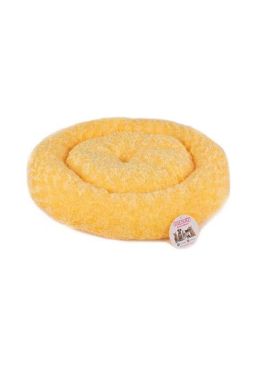 Pet Pretty Simit Yatak Peluş Sarı 55x55cm