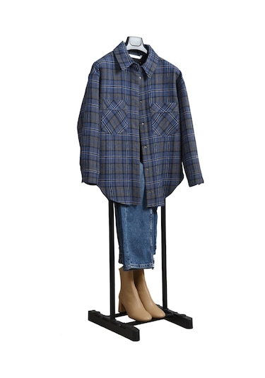 Lerato Tek Tepeli Dilsiz Uşak Elbise Askısı Siyah